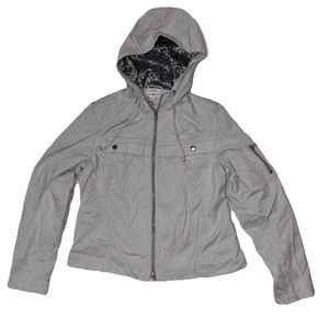 Tommy Hilfiger VTG Y2K 2004 Utility.Jacket Monogram Lining Hooded Full zip WNS M